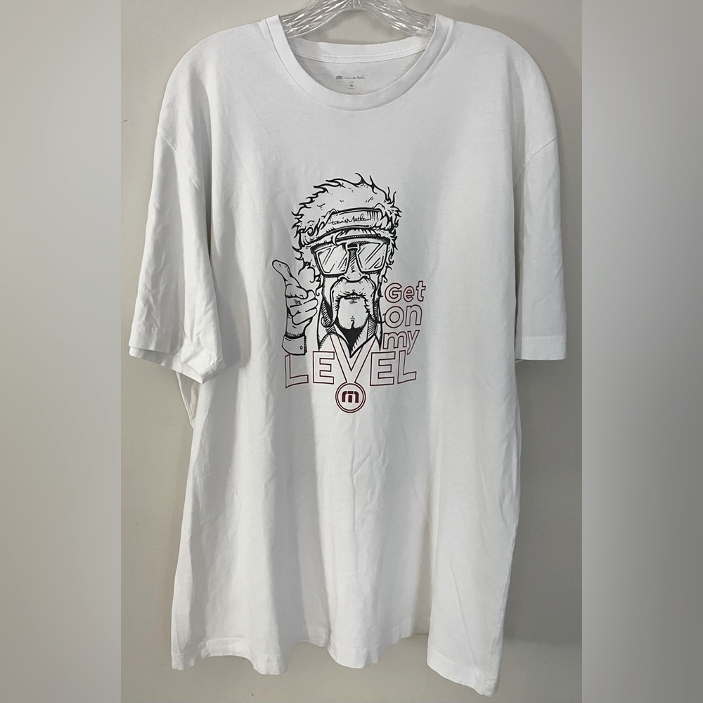 EUC Travis Mathew Men’s White Graphic Tee Short Sleeve Soft Cotton; Size XL